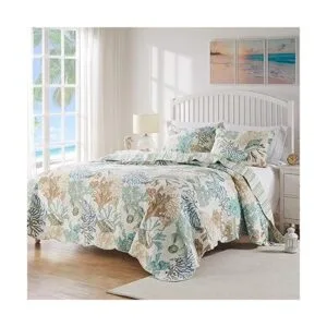 Barefoot Bungalow Atlantis Juego de edredón de jade de 3_2
