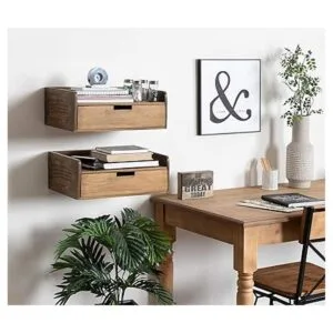 Kate and Laurel Kitt Mesa auxiliar flotante con cajón_3