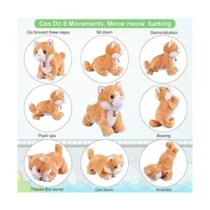 Gato robot amarillo de peluche de gato interactivo con_2