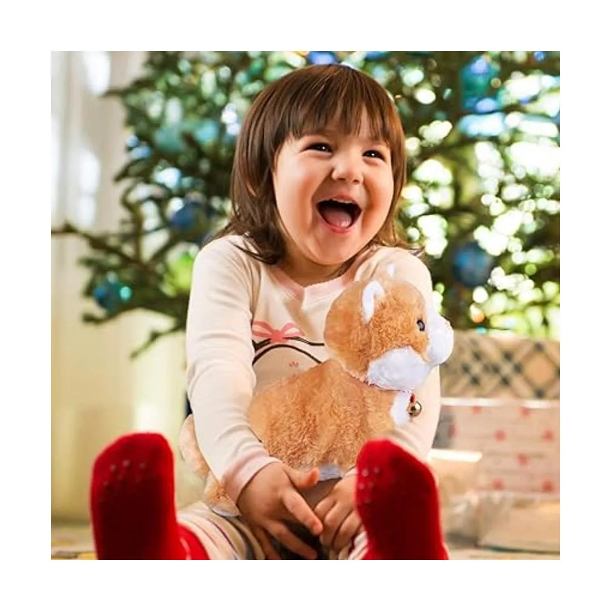 Gato robot amarillo de peluche de gato interactivo con_5