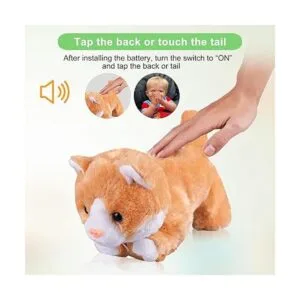 Gato robot amarillo de peluche de gato interactivo con_3