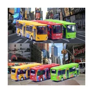 Ailejia City Double Decker Bus Toy Die Cast Vehículos de