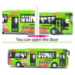 Ailejia City Double Decker Bus Toy Die Cast Vehículos de