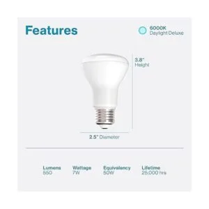 Sunco Lighting Paquete de 10 bombillas LED BR20 para_2