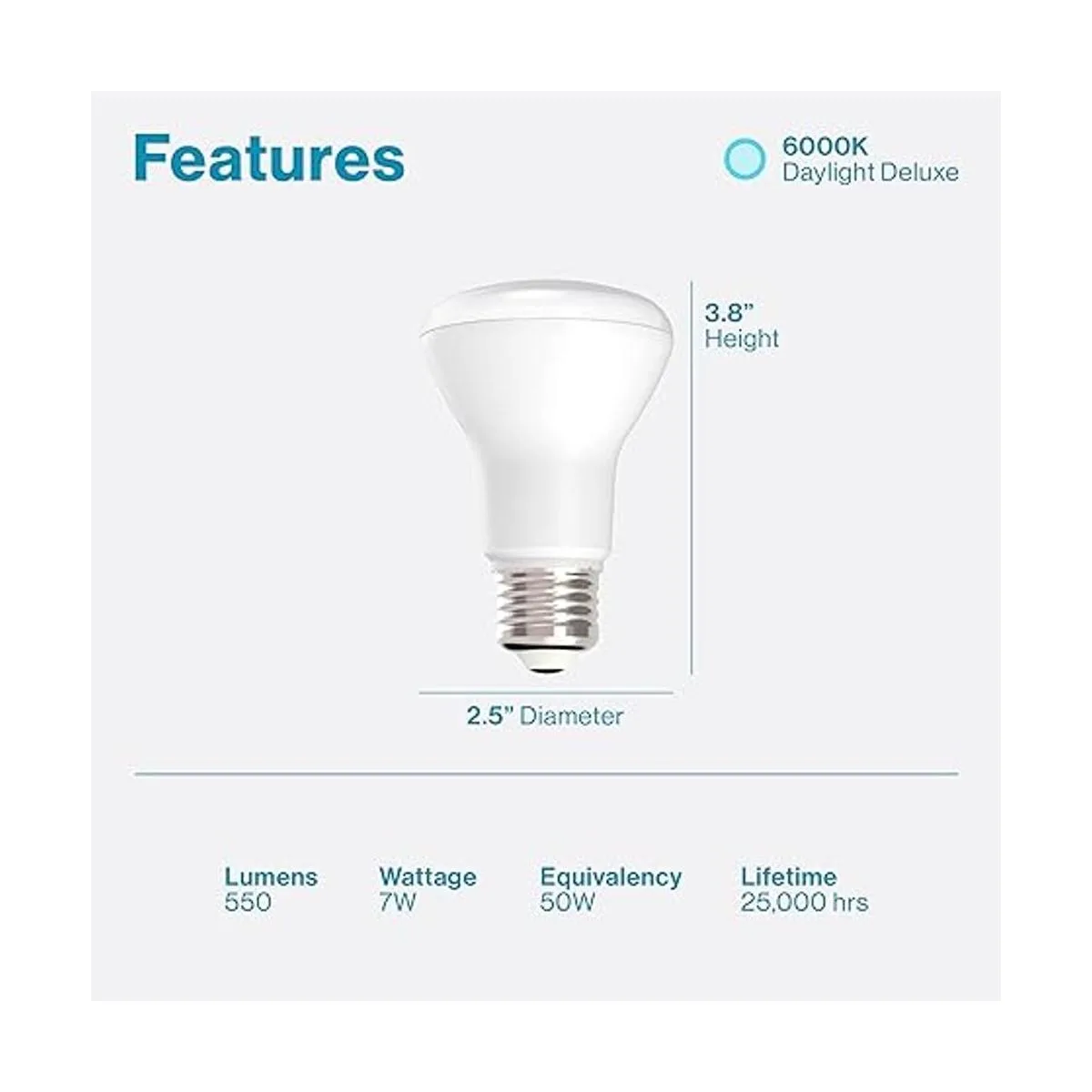 Sunco Lighting Paquete de 10 bombillas LED BR20 para_2