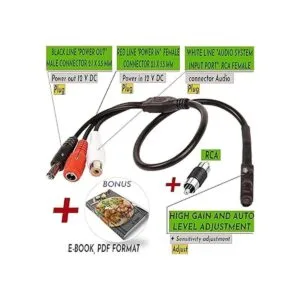 Micrófono CCTV de seguridad para exteriores micrófono de_2