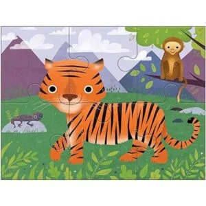 Mudpuppy Rompecabezas de animales del mundo 4 en una caja_4