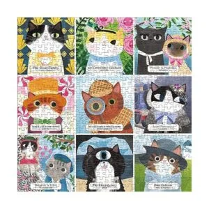 Mudpuppy Bookish Cats Rompecabezas familiar de 500_3