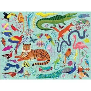 Mudpuppy Rompecabezas del reino animal de doble cara_2