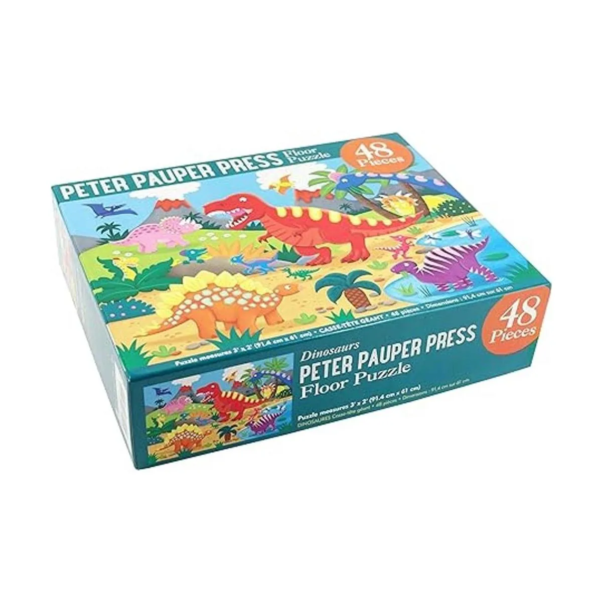Peter Pauper Press Rompecabezas de suelo de dinosaurios_3