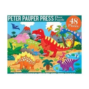 Peter Pauper Press Rompecabezas de suelo de dinosaurios_2