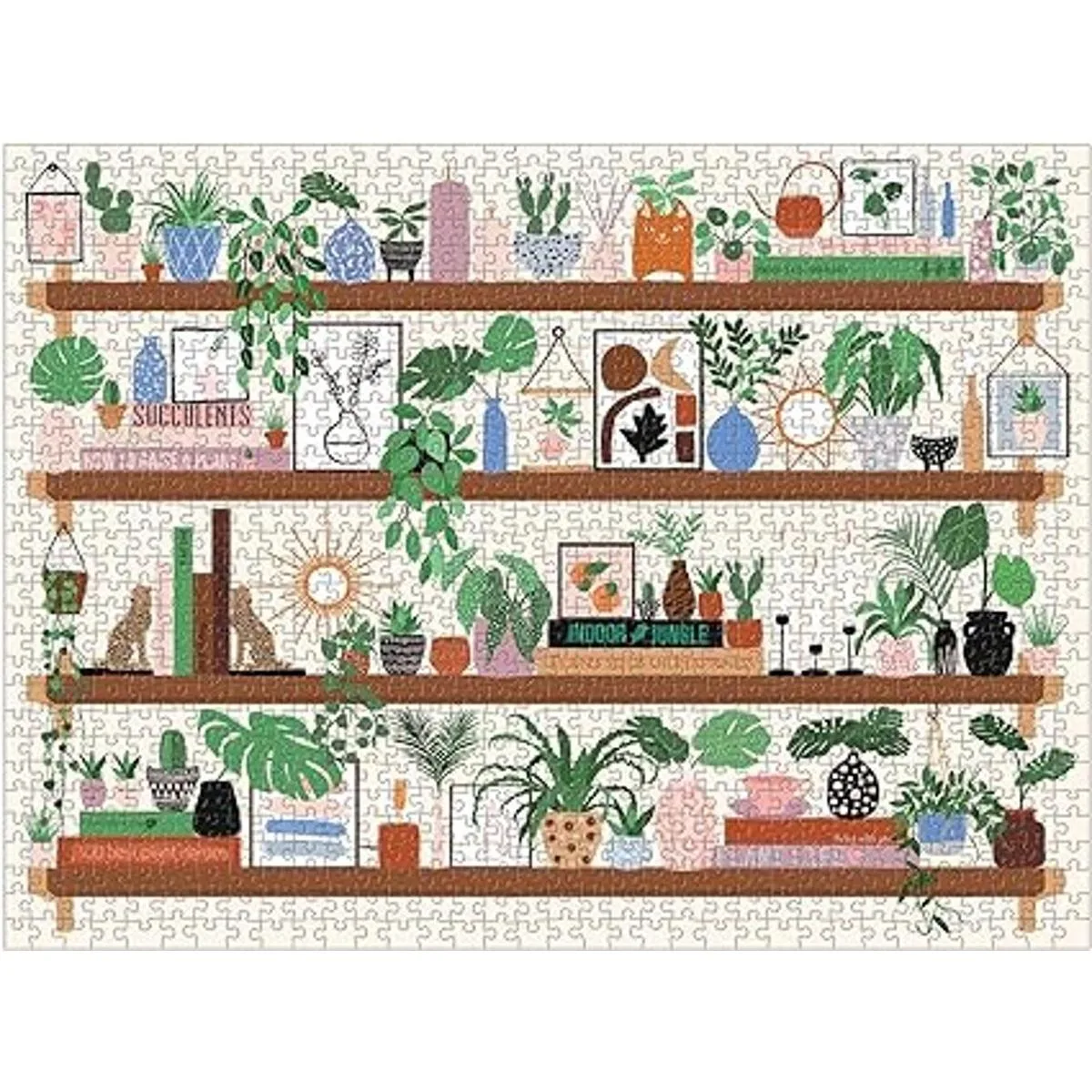 Rompecabezas de 1000 piezas con ilustración de estantes_3