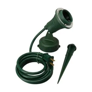 Foco fijable y verde de exterior con estaca de Woods_1