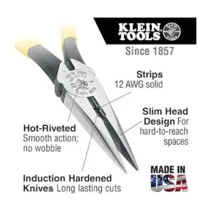 Pinza larga Klein Tools D2038 de 8 pulgadas para trabajos_2