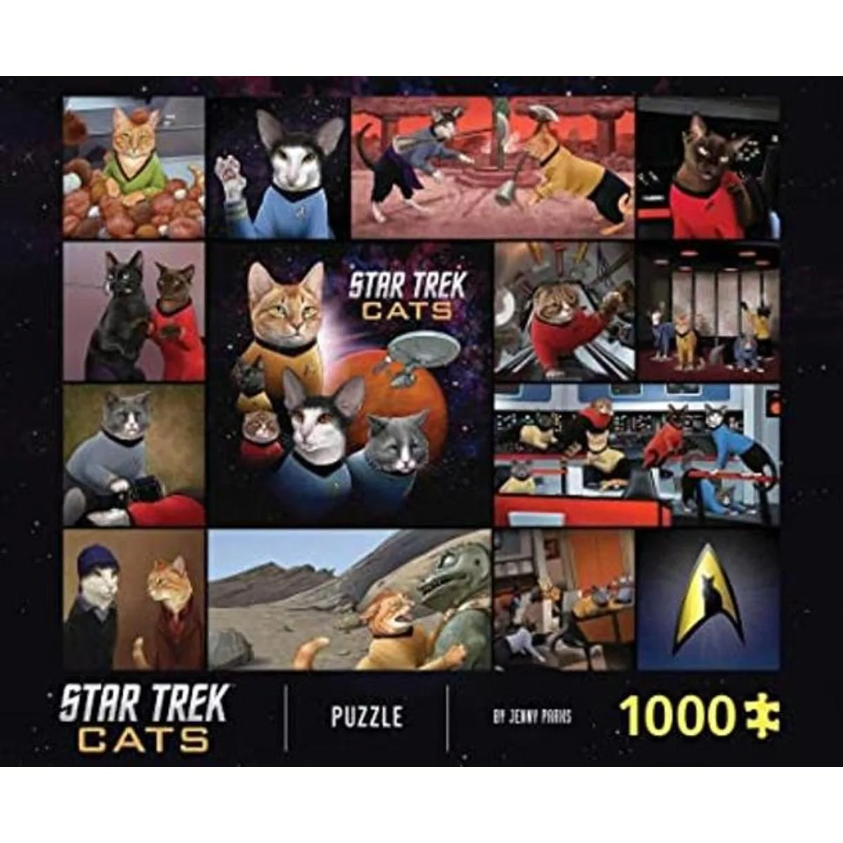 Chronicle Books Star Trek Cats Puzzle 1000 piezas_1