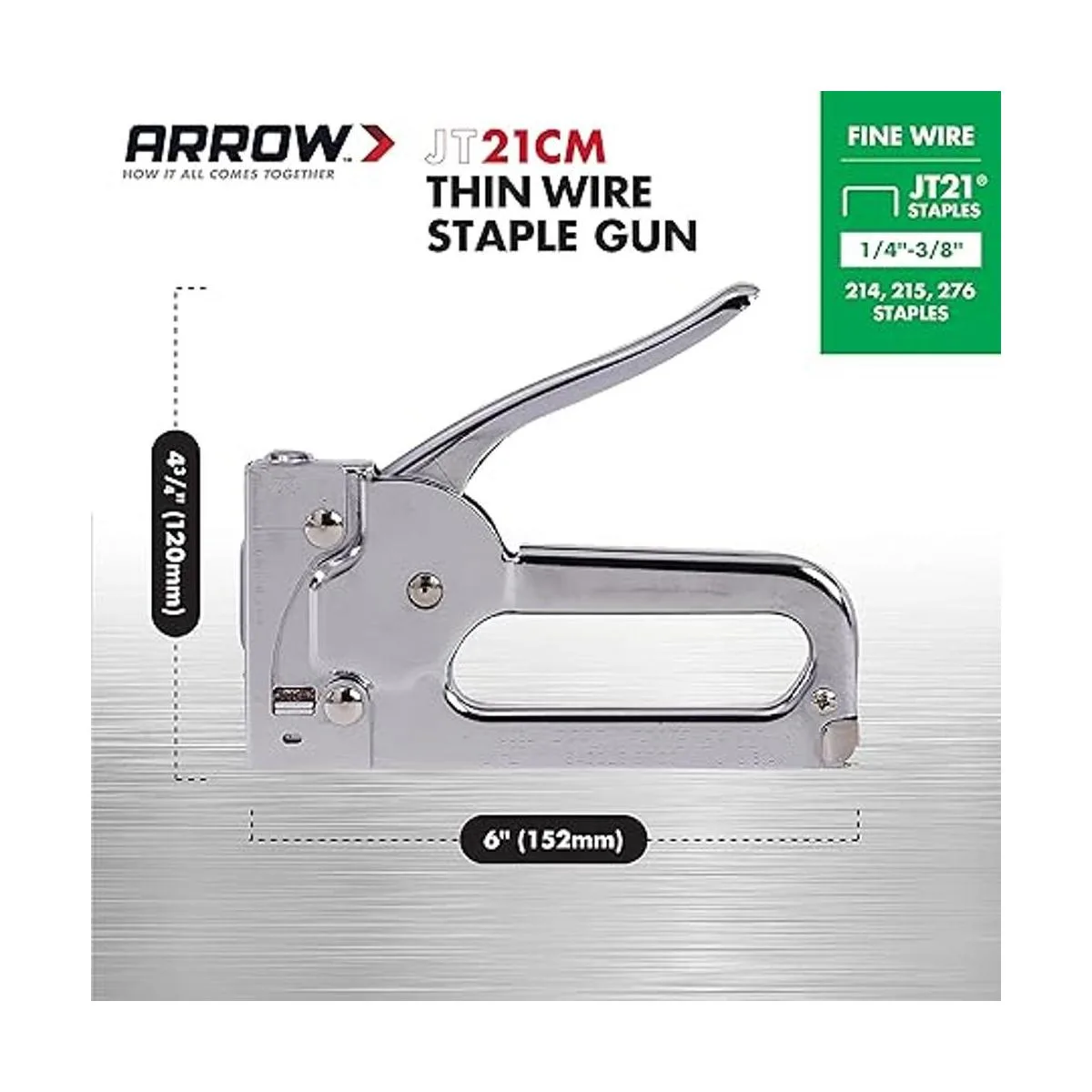 Arrow JT21CM Pistola de grapas ligera profesional para_3