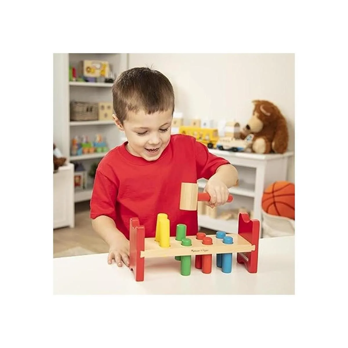 Melissa Doug Juguete de madera de lujo con martillo_5