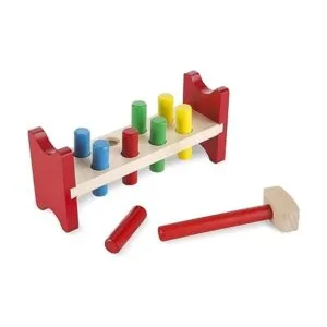 Melissa Doug Juguete de madera de lujo con martillo_4