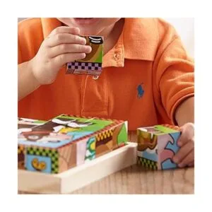 Rompecabezas en cubo de granja de Melissa Doug Multicolor_4