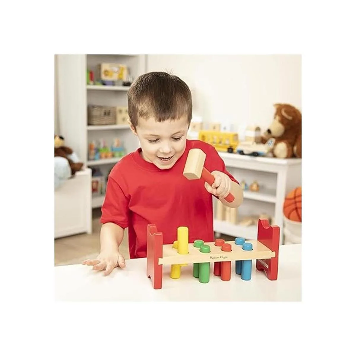 Melissa Doug Juguete de madera de lujo con martillo_6