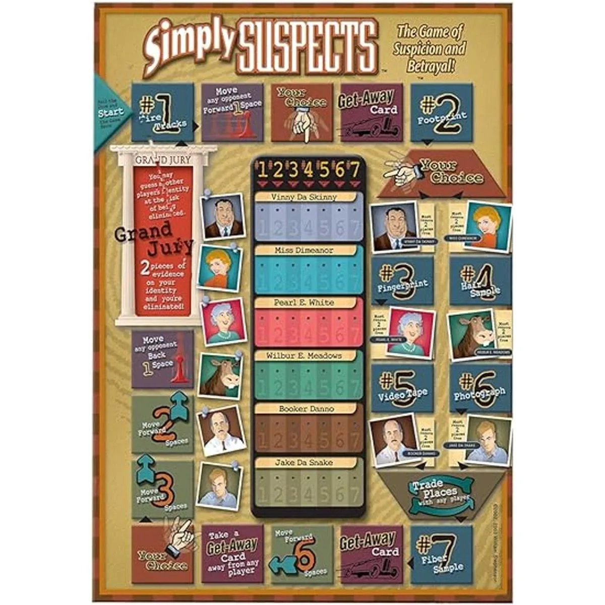 Simply Suspects Juego de mesa de estrategia de Spy Alley_4