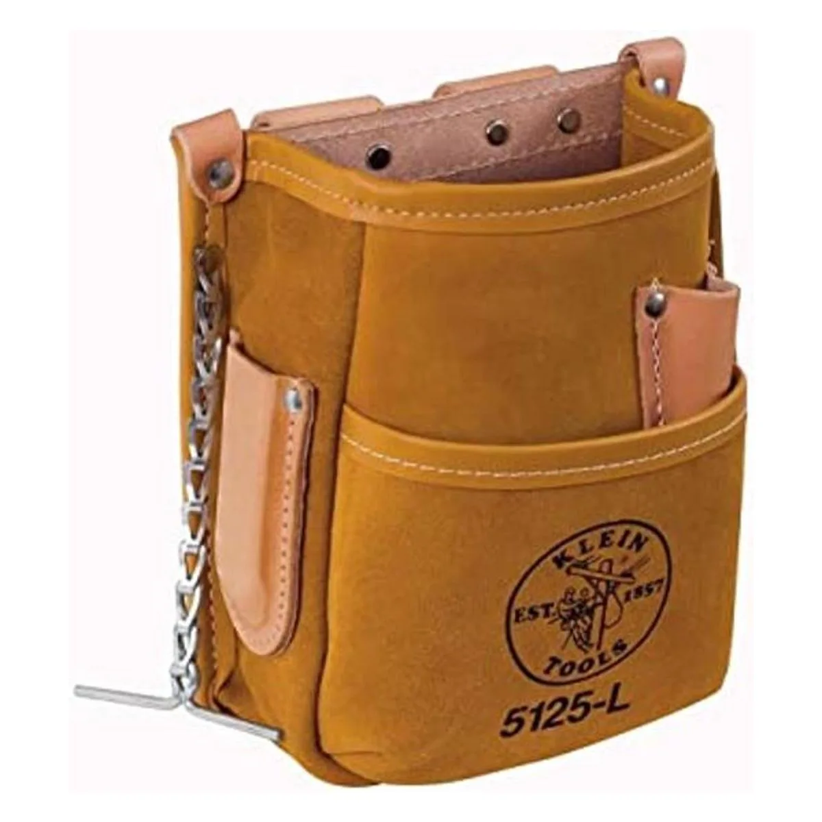 Klein Tools 5125L Bolsa de herramientas de cuero de 5_1