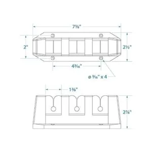 Seachoice Soporte de almacenamiento de 3 varillas negro