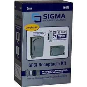 Sigma Engineered Solutions Gray 16449 TRWR GFCI Kit de