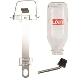 Lixit Botellas de agua de cristal de lujo resistentes para