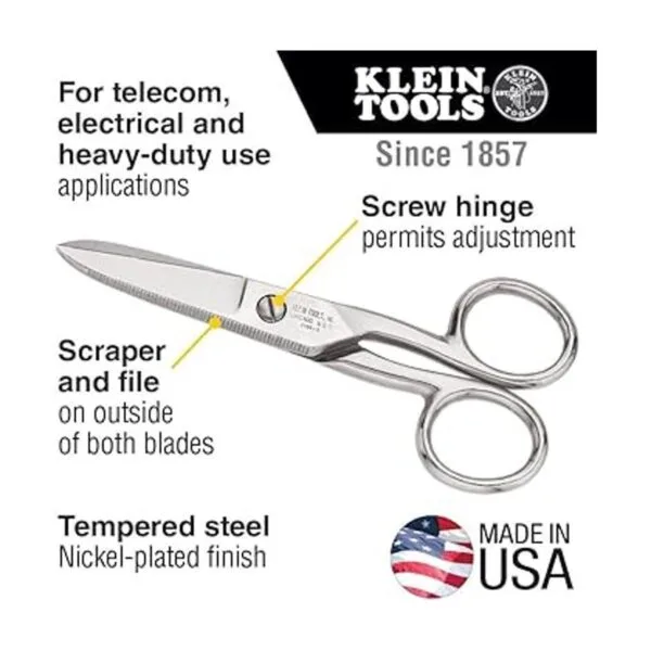 Klein Tools 21005 Tijeras para electricista para cortes_2