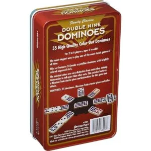 Pressman Dominoes Double 9 en lata_2
