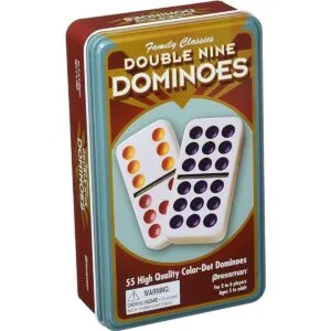 Pressman Dominoes Double 9 en lata_1