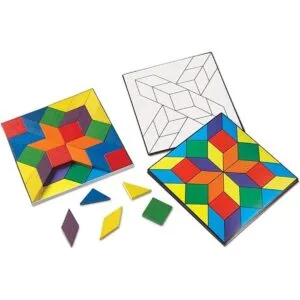 Learning Resources Bloques de parquetería y 20 tarjetas_3