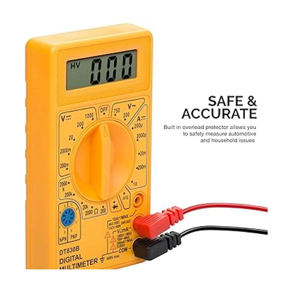 Neiko 40508 830B multímetro digital medidor de tensión