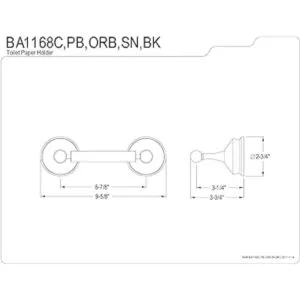 Kingston Brass ba1168pb clásico Portarrollos de papel_2
