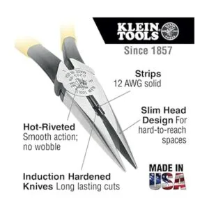 Klein Tools J2038N Alicates de corte lateral de punta_2