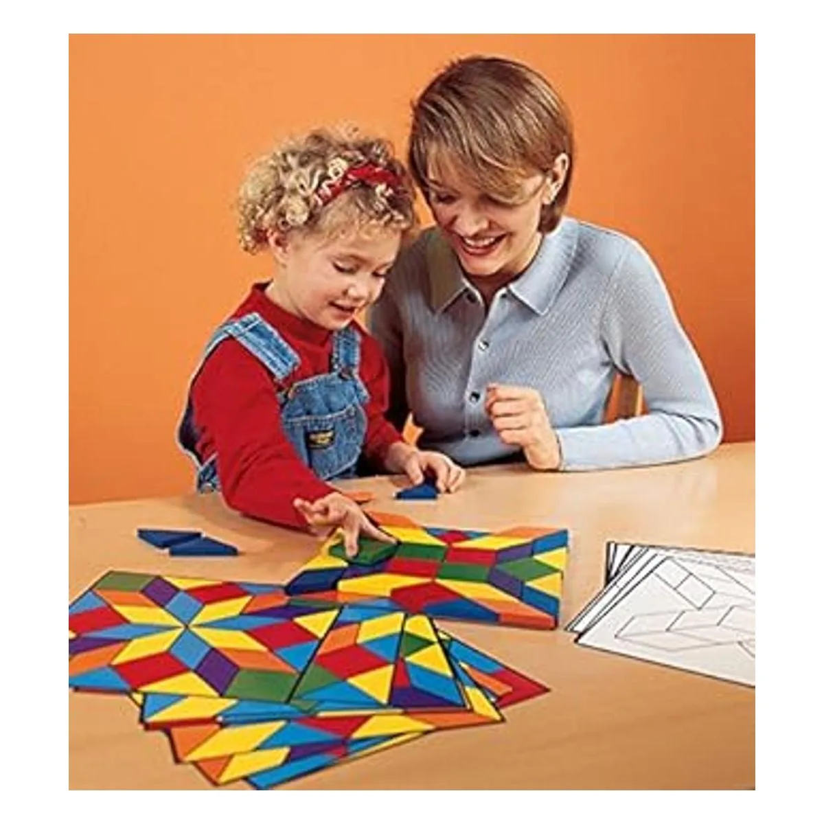 Learning Resources Bloques de parquetería y 20 tarjetas_5