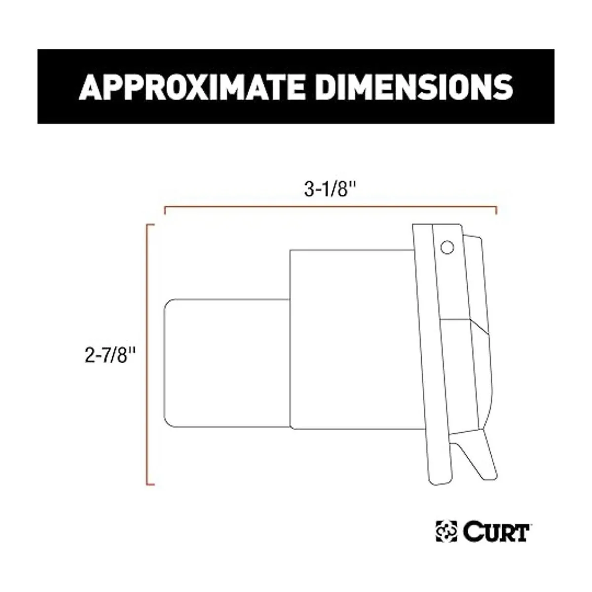 CURT 55415 Conector de repuesto de 7 vías paquete de_2