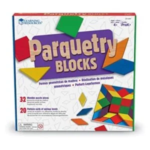 Learning Resources Bloques de parquetería y 20 tarjetas_1