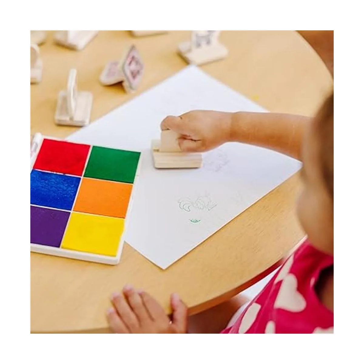 Almohadilla con tinta de 6 colores para sellos Melissa_6