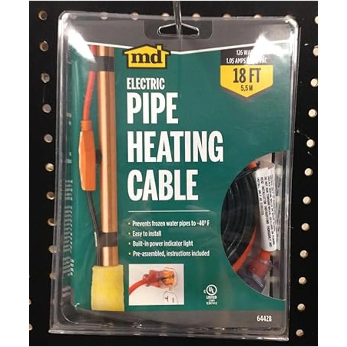 MD Building Products 64428 Md Cable de calefacción de