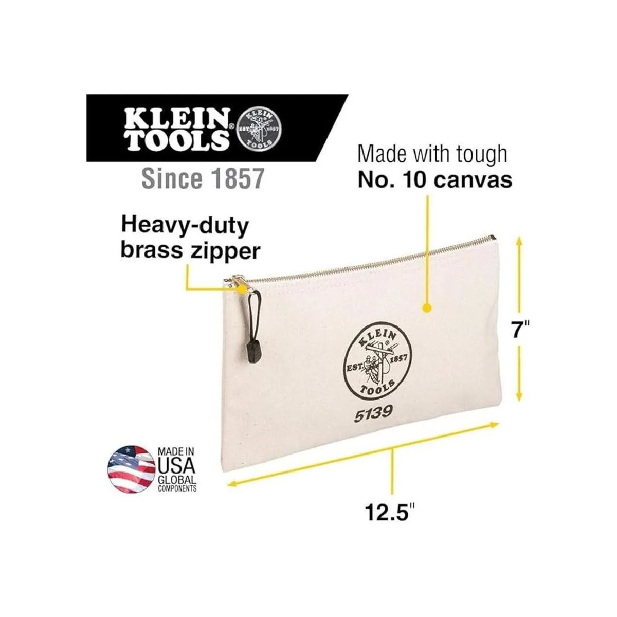 Klein Tools 5139 Bolsa con cremallera bolsa de_2