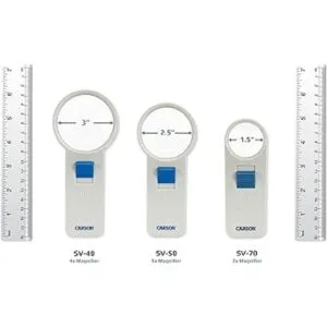Carson Lupa asférica iluminada de mano 7 luces LED con_4