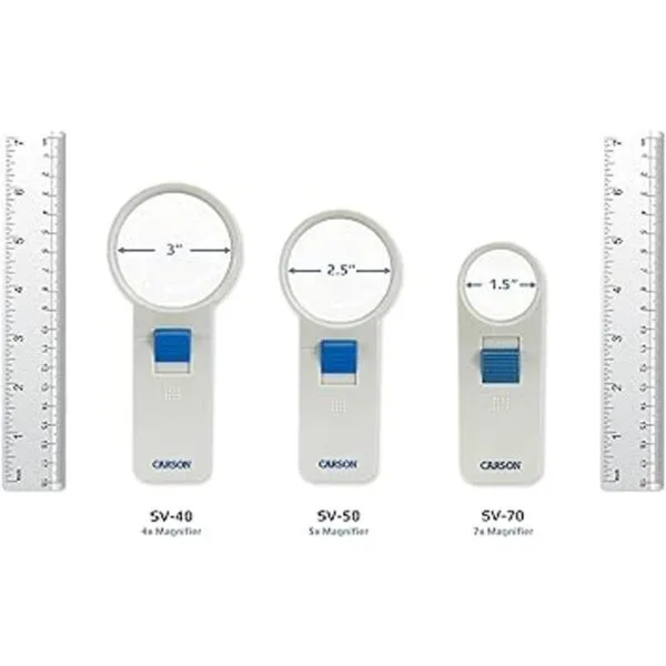 Carson Lupa asférica iluminada de mano 7 luces LED con_4
