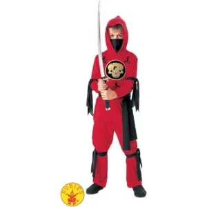 Disfraz de ninja rojo para niños S_3