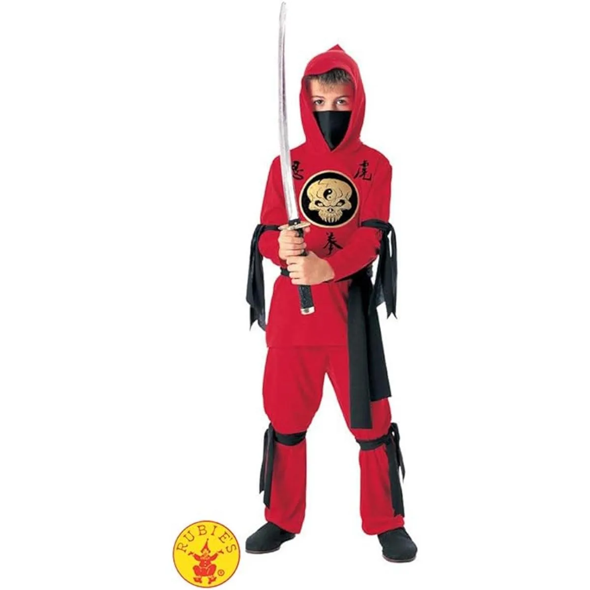 Disfraz de ninja rojo para niños S_3