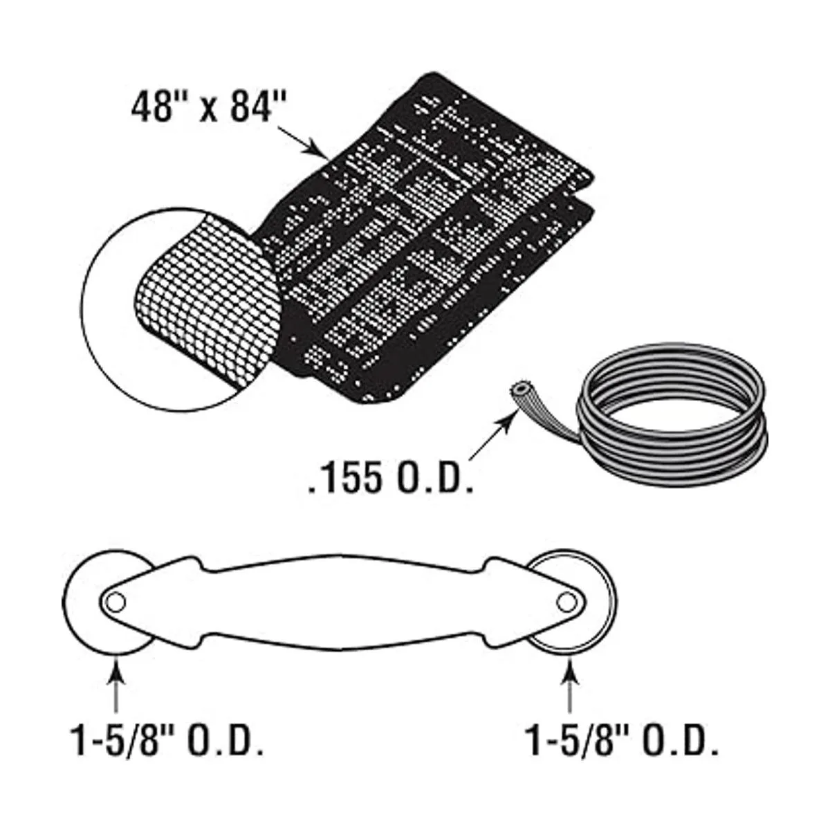 Make2Fit P 7542 Kit de reparación de puerta de pantalla_2