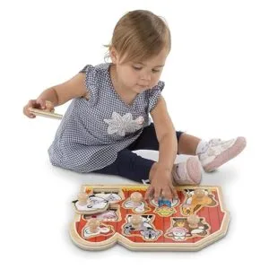 Melissa Doug Rompecabezas jumbo de granja con pomos_6