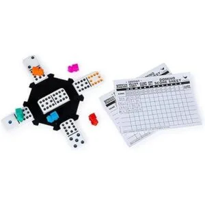 Juego de dominó con caja de aluminio tren Cardinal mexicano