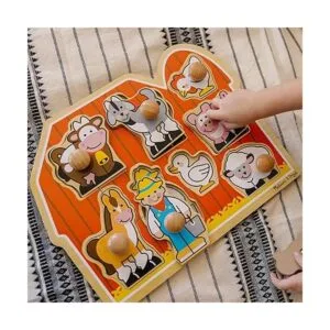 Melissa Doug Rompecabezas jumbo de granja con pomos_3